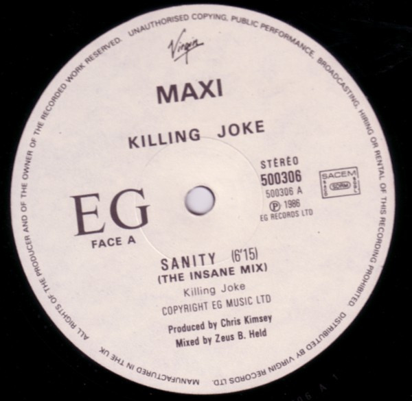 Killing Joke - Sanity | Virgin (500306) - 3 Killing Joke - Sanity | Virgin (500306) - 3