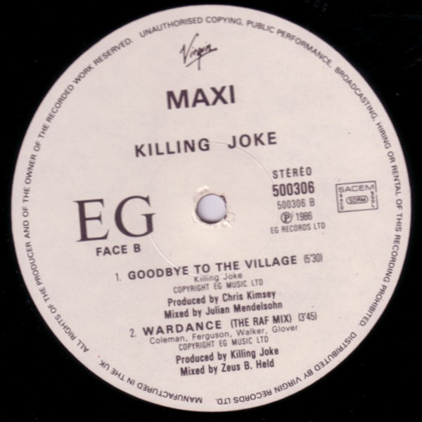 Killing Joke - Sanity | Virgin (500306) - 4 Killing Joke - Sanity | Virgin (500306) - 4