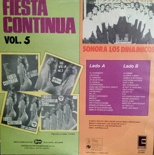 Sonora Los Dinamicos - Fiesta Continua Vol. 5 | Estelar (916-0004) - 2