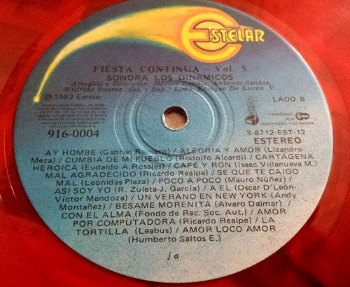 Sonora Los Dinamicos - Fiesta Continua Vol. 5 | Estelar (916-0004) - 4