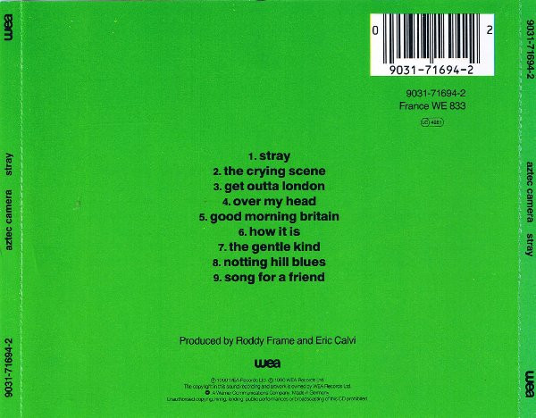 Aztec Camera - Stray | WEA (9031-71694-2) - 2