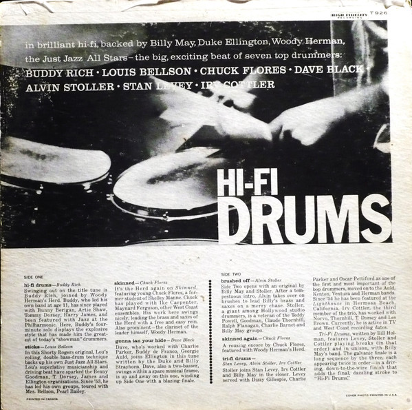 Various - Hi-Fi Drums | Capitol Records (T 926) - 2 Various - Hi-Fi Drums | Capitol Records (T 926) - 2