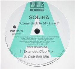 Solina - Come Back To My Heart | Primus Records (PR1 3169)