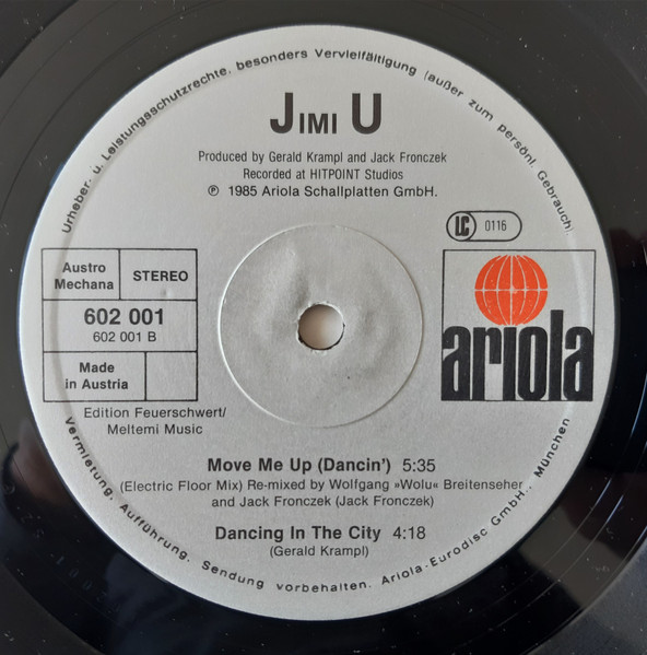 Jimi U - Move Me Up (Dancin') | Ariola (602 001) - 3