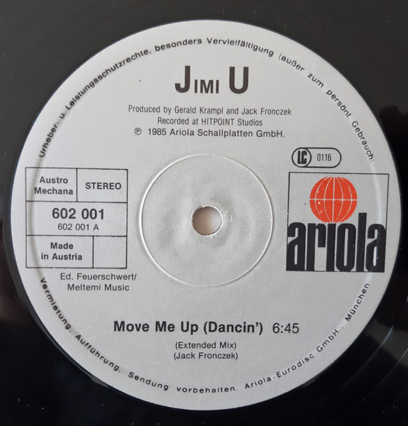 Jimi U - Move Me Up (Dancin') | Ariola (602 001) - 4