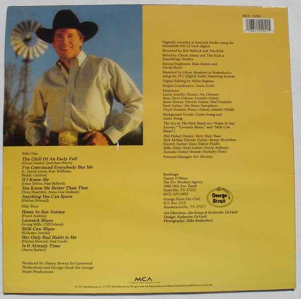 George Strait - Chill Of An Early Fall | MCA Records (MCA 10204) - 2 George Strait - Chill Of An Early Fall | MCA Records (MCA 10204) - 2