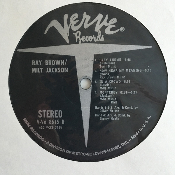 Ray Brown / Milt Jackson - Ray Brown / Milt Jackson | Verve Records (V6-8615) - 4 Ray Brown / Milt Jackson - Ray Brown / Milt Jackson | Verve Records (V6-8615) - 4