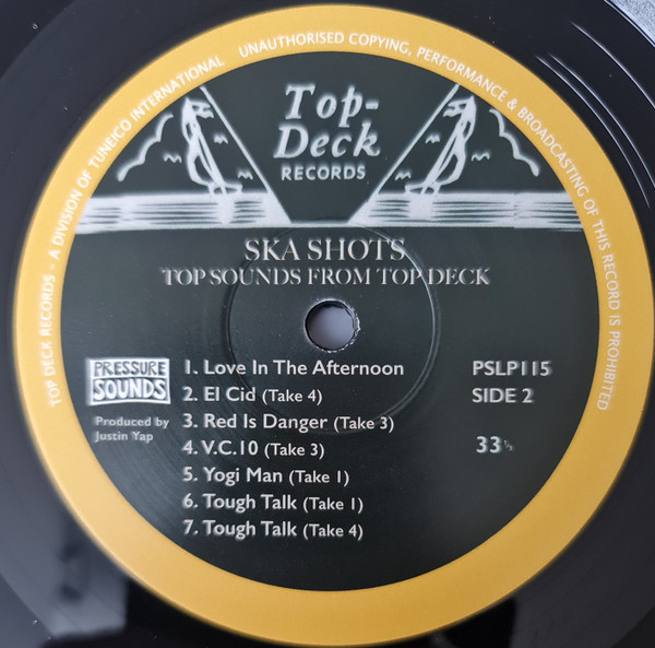 Various - Ska Shots – Top Sounds From Top Deck | Pressure Sounds (PSLP115) - 4 Various - Ska Shots – Top Sounds From Top Deck | Pressure Sounds (PSLP115) - 4