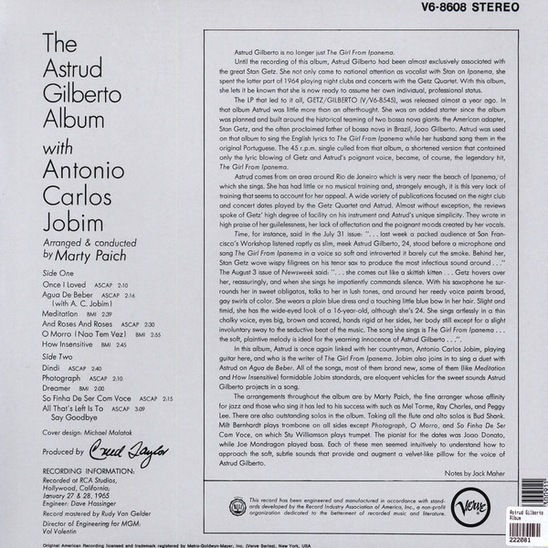 Astrud Gilberto - The Astrud Gilberto Album | Verve Records (V6-8608) - 2 Astrud Gilberto - The Astrud Gilberto Album | Verve Records (V6-8608) - 2