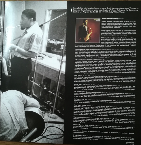 Sonny Rollins And The Contemporary Leaders