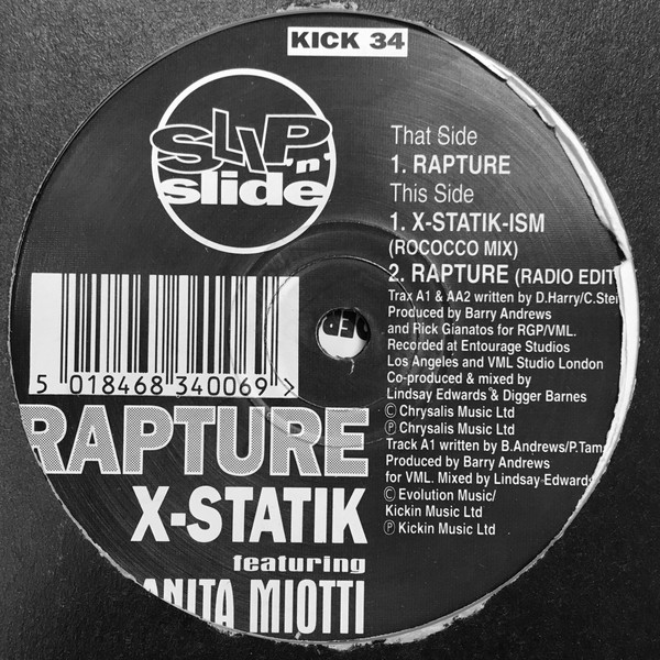 X-Statik - Rapture | Slip 'n' Slide (KICK 34)