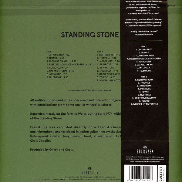 Oliver Chaplin - Standing Stone | Guerssen (GUESS175) - 2