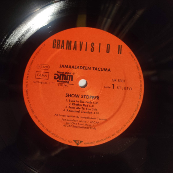 Jamaaladeen Tacuma - Show Stopper | Gramavision (GR 8301) - 2 Jamaaladeen Tacuma - Show Stopper | Gramavision (GR 8301) - 2