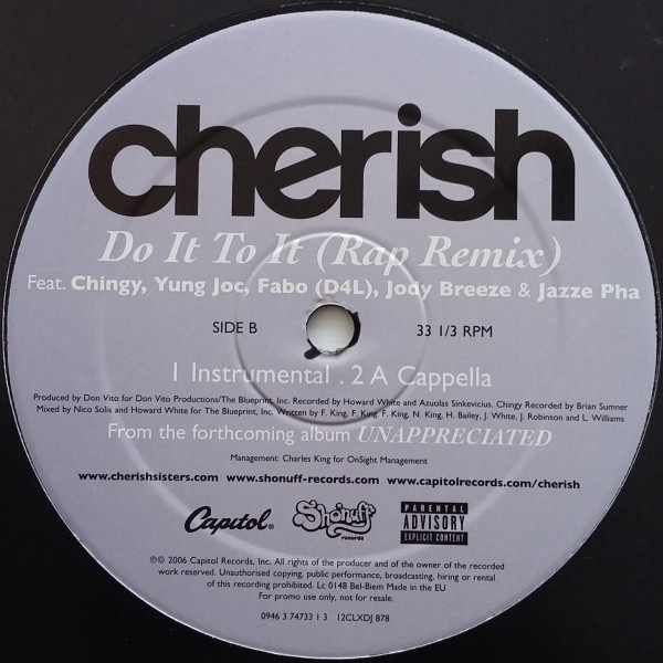 Cherish - Do It To It (Rap Remix) | Capitol Records (0946 3 70284 1 4) - 2 Cherish - Do It To It (Rap Remix) | Capitol Records (0946 3 70284 1 4) - 2