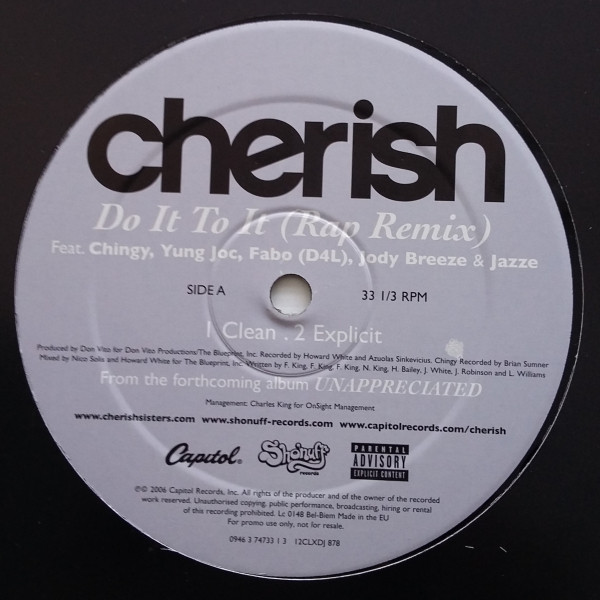 Cherish - Do It To It (Rap Remix) | Capitol Records (0946 3 70284 1 4)