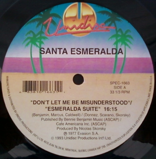 Santa Esmeralda - Don't Let Me Be Misunderstood / Esmeralda Suite | Unidisc (SPEC-1663)