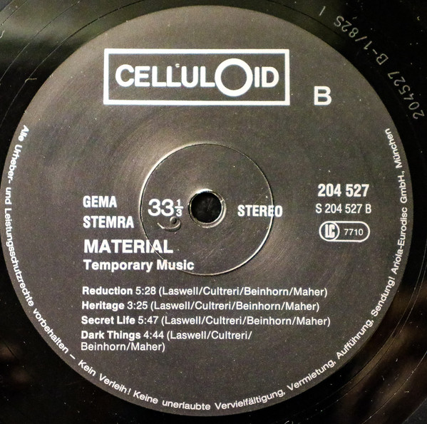 Material - Temporary Music - Compilation | Celluloid (204 527) - 3