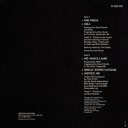 New Model Army - The Price | Abstract Records (12 ABS 028) - 2 New Model Army - The Price | Abstract Records (12 ABS 028) - 2