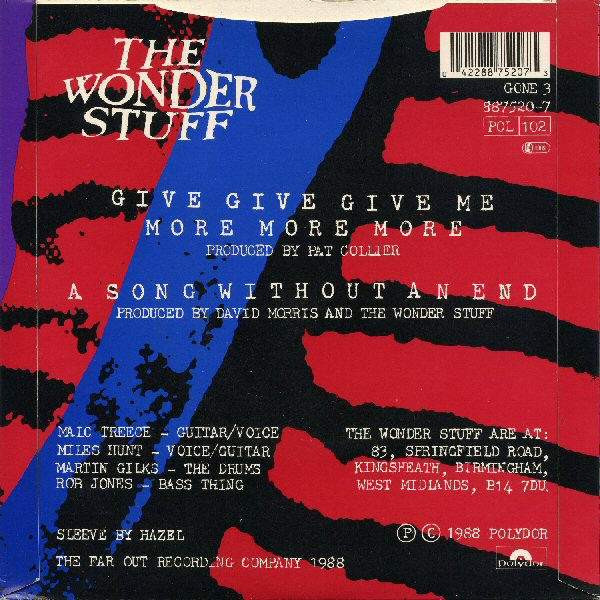The Wonder Stuff - Give, Give, Give Me More, More, More | The Far Out Recording Company (GONE 3) - 2 The Wonder Stuff - Give, Give, Give Me More, More, More | The Far Out Recording Company (GONE 3) - 2