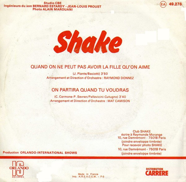 Shake - Quand On Ne Peut Pas Avoir La Fille Qu'On Aime | Orlando International Shows (49.278) - 2