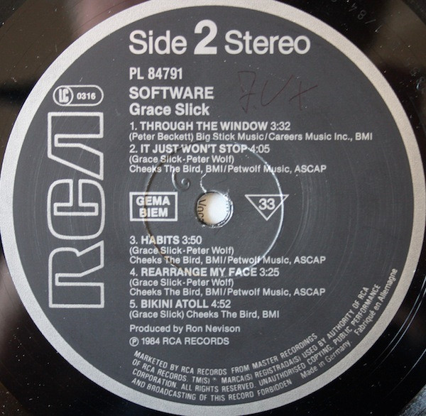 Grace Slick - Software | RCA (PL 84791) - 4