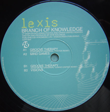Lexis - Branch Of Knowledge (LP Sampler) | Certificate 18 (CERT1841) - 4