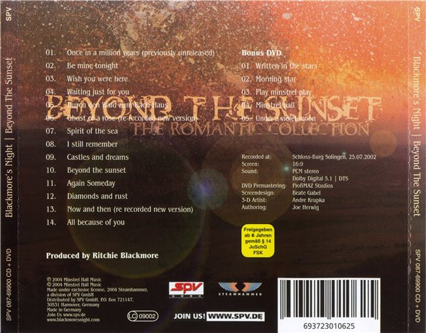 Blackmore's Night - Beyond The Sunset - The Romantic Collection | Steamhammer (SPV 087-69900) - 2
