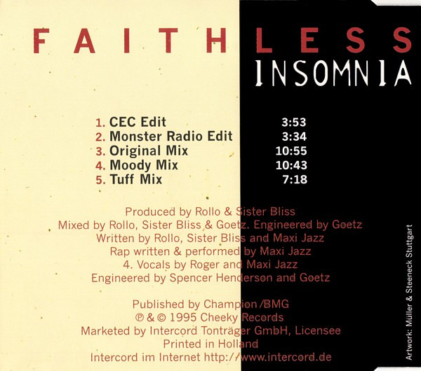 Faithless - Insomnia | Blow Up (INT 828.098) - 4