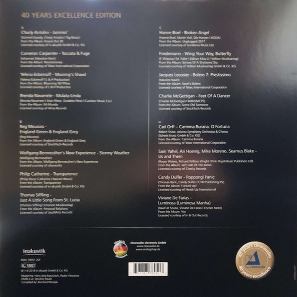 Various - Clearaudio - 40 Years Excellence Edition | in-akustik (INAK 78051 2LP) - 2 Various - Clearaudio - 40 Years Excellence Edition | in-akustik (INAK 78051 2LP) - 2