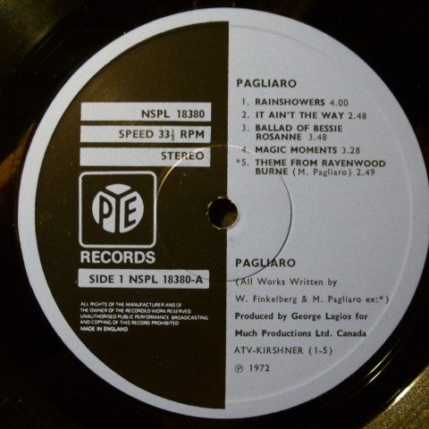 Michel Pagliaro - Pagliaro | Pye International (NSPL 18380) - 3