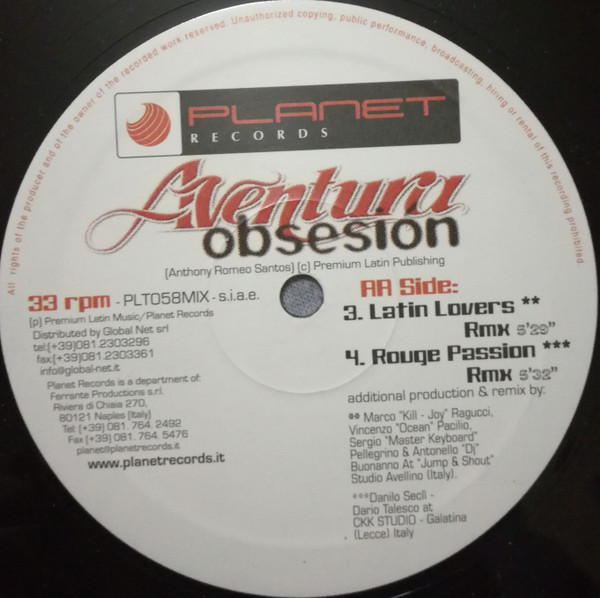 Aventura - Obsesión | Planet Records (PLT058MIX) - 4 Aventura - Obsesión | Planet Records (PLT058MIX) - 4