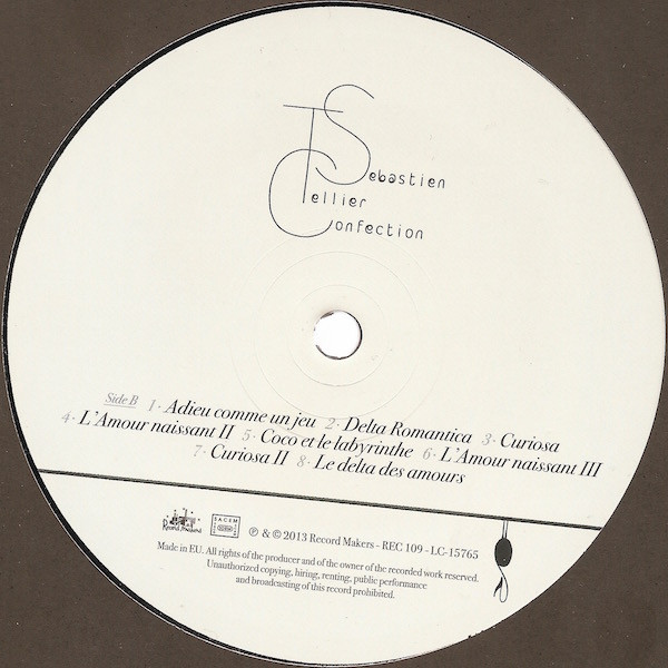 Sébastien Tellier - Confection | Record Makers (REC 109) - 3 Sébastien Tellier - Confection | Record Makers (REC 109) - 3