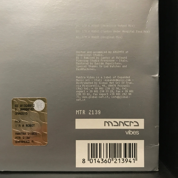 Argento - I'm A Robot | Mantra Vibes (MTR 2139) - 3 Argento - I'm A Robot | Mantra Vibes (MTR 2139) - 3
