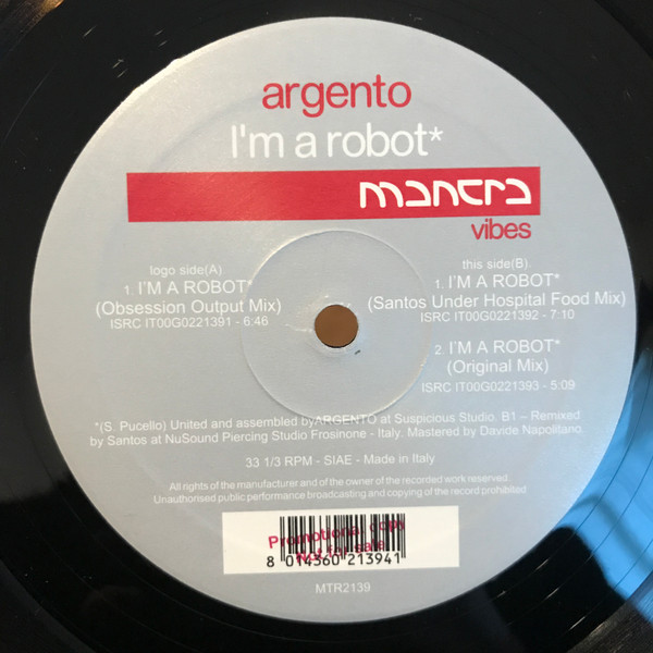 Argento - I'm A Robot | Mantra Vibes (MTR 2139) - 4 Argento - I'm A Robot | Mantra Vibes (MTR 2139) - 4