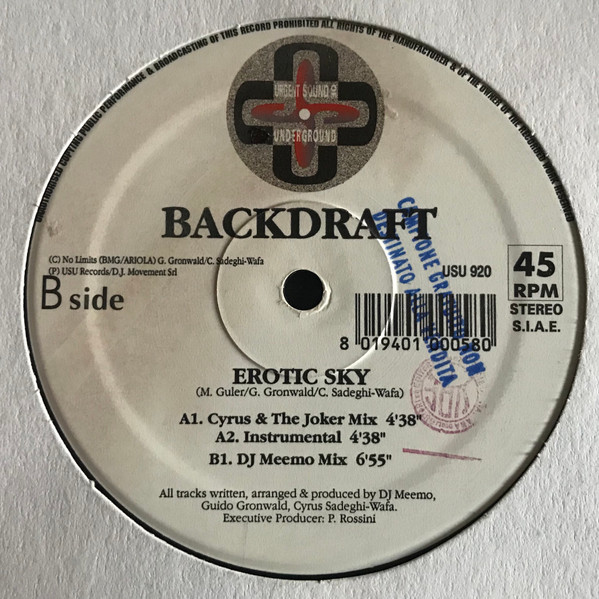 Backdraft - Erotic Sky | Urgent Sound Of Underground (USU 920)