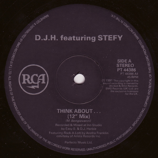 DJ H. Feat. Stefy - Think About... | RCA (PT 44386) - 3