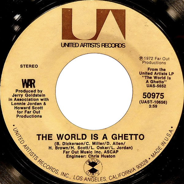 War - The World Is A Ghetto / Four Cornered Room | United Artists Records (50975) - main War - The World Is A Ghetto / Four Cornered Room | United Artists Records (50975) - main