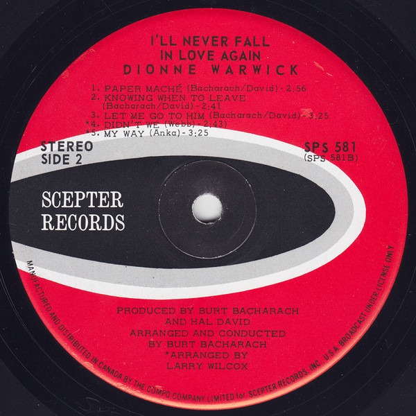 Dionne Warwick - I'll Never Fall In Love Again | Scepter Records (SPS 581) - 4 Dionne Warwick - I'll Never Fall In Love Again | Scepter Records (SPS 581) - 4