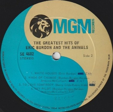 Eric Burdon & The Animals - The Greatest Hits Of Eric Burdon And The Animals | MGM Records (SE 4602) - 4 Eric Burdon & The Animals - The Greatest Hits Of Eric Burdon And The Animals | MGM Records (SE 4602) - 4