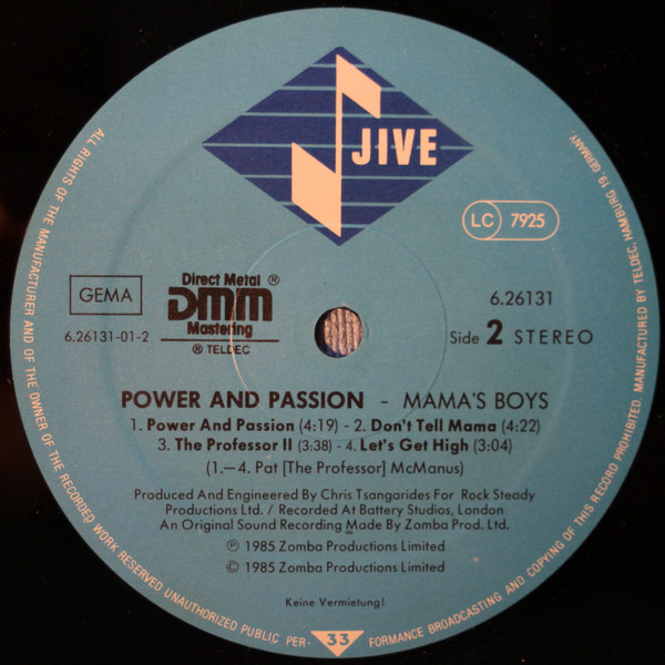 Mama's Boys - Power And Passion | Jive (6.26131 AP) - 4 Mama's Boys - Power And Passion | Jive (6.26131 AP) - 4