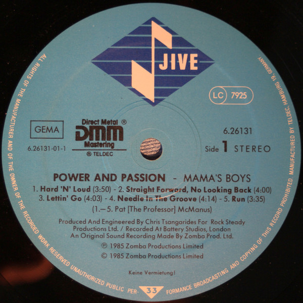 Mama's Boys - Power And Passion | Jive (6.26131 AP) - 3 Mama's Boys - Power And Passion | Jive (6.26131 AP) - 3