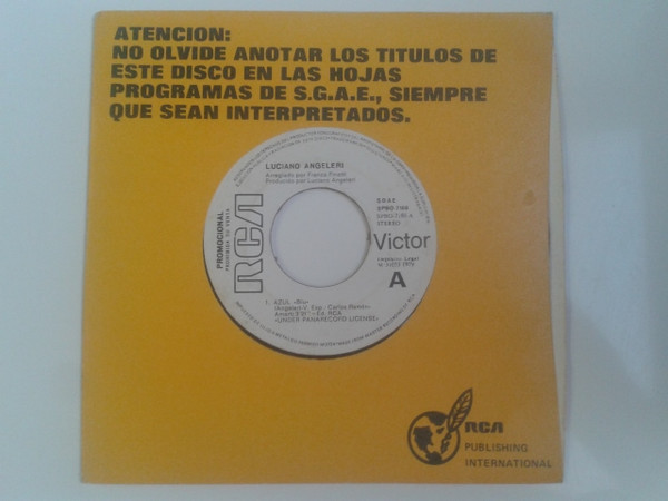 Luciano Angeléri - Azul = Blue | RCA Victor (SPBO-7188)