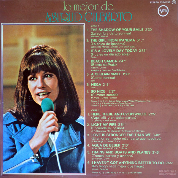 Astrud Gilberto - Lo Mejor De Astrud Gilberto | Verve Records (23 04 256) - 2