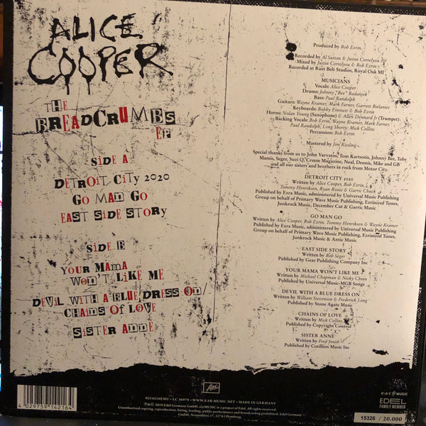 Alice Cooper - The Breadcrumbs EP | Ear Music (0214216EMU) - 2