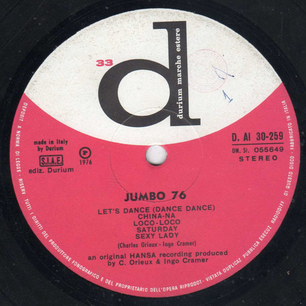 Jumbo - Turn On To Love | Durium Marche Estere (D.A.I. 30259) - 3 Jumbo - Turn On To Love | Durium Marche Estere (D.A.I. 30259) - 3