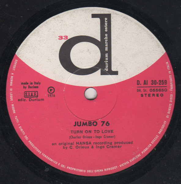 Jumbo - Turn On To Love | Durium Marche Estere (D.A.I. 30259) - 4 Jumbo - Turn On To Love | Durium Marche Estere (D.A.I. 30259) - 4
