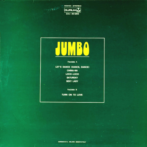 Jumbo - Turn On To Love | Durium Marche Estere (D.A.I. 30259) - 2 Jumbo - Turn On To Love | Durium Marche Estere (D.A.I. 30259) - 2