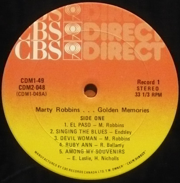 Marty Robbins - 20 Golden Memories | CBS Direct (CDM2-048) - 3 Marty Robbins - 20 Golden Memories | CBS Direct (CDM2-048) - 3