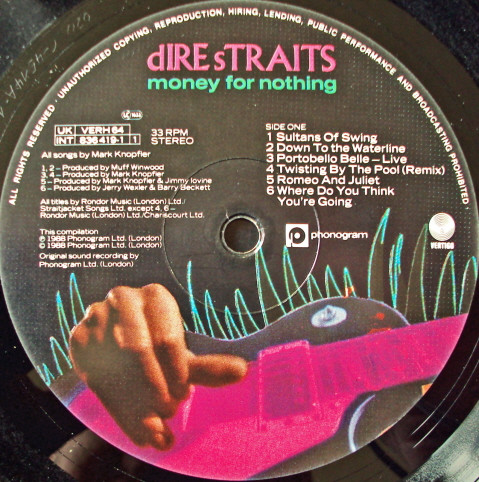 Dire Straits - Money For Nothing | Vertigo (VERH 64) - 3 Dire Straits - Money For Nothing | Vertigo (VERH 64) - 3