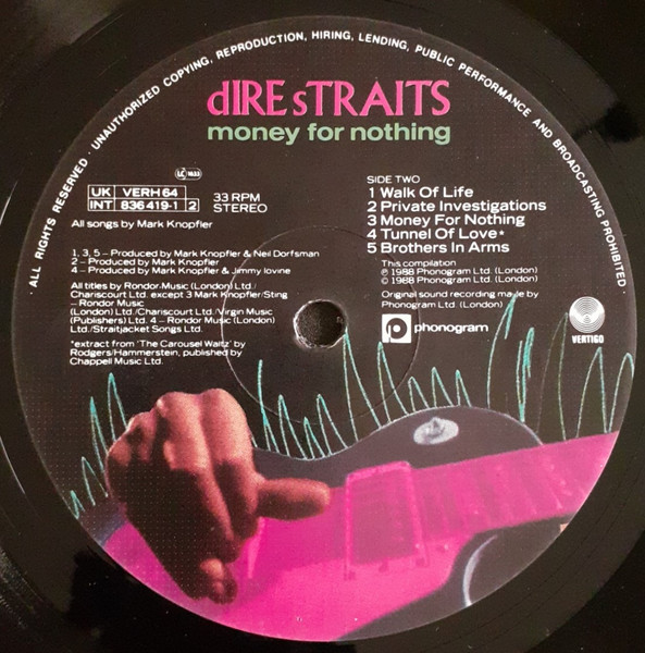 Dire Straits - Money For Nothing | Vertigo (VERH 64) - 4 Dire Straits - Money For Nothing | Vertigo (VERH 64) - 4